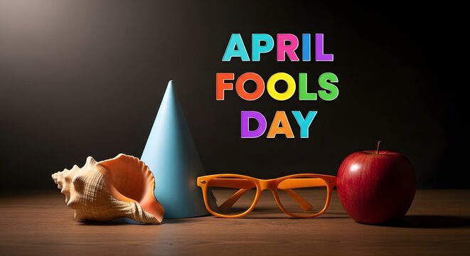 April fools' day celebration with prank items