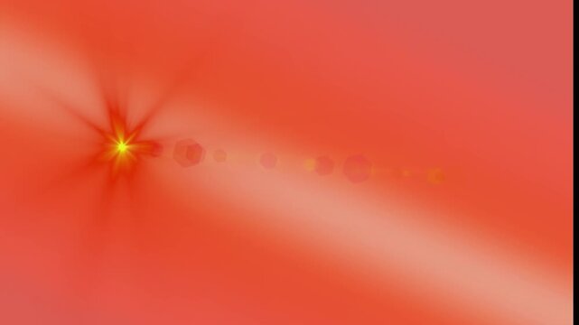 Animation of yellow spot of light against copy space on gradient orange background