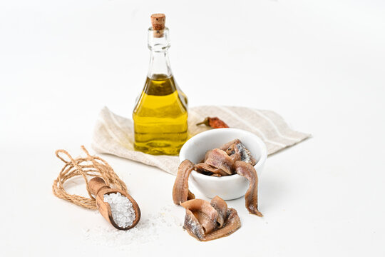Alici or acciughe sott&rsquo;olio is a food typical in Italy