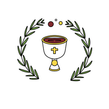 Simple photo of a chalice with cross
