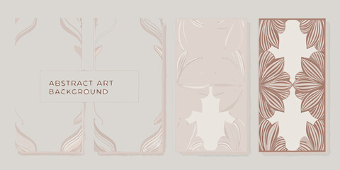 Elegant abstract floral patterns in pastel shades suitable for backgrounds © Tarun