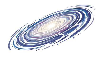 Cosmic Galaxy Spiral with Stars and Planets. © SuryaAji