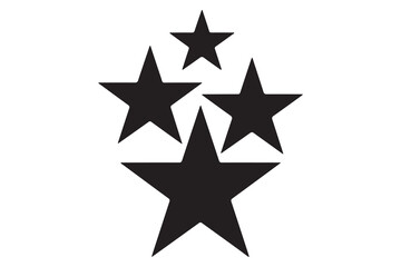 Obraz premium Star silhouette set simple geometric shape icon illustration 