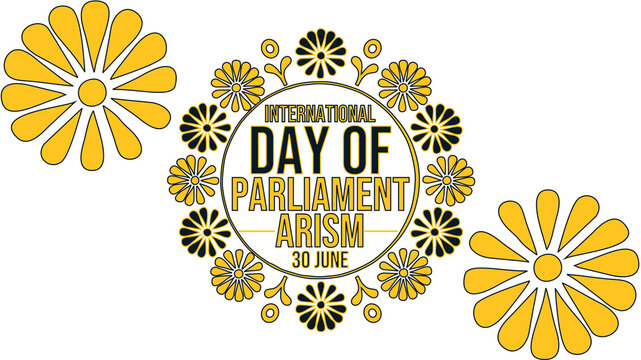 International Day of Parliamentarism crisp and modern poster supporting democratic values and representation