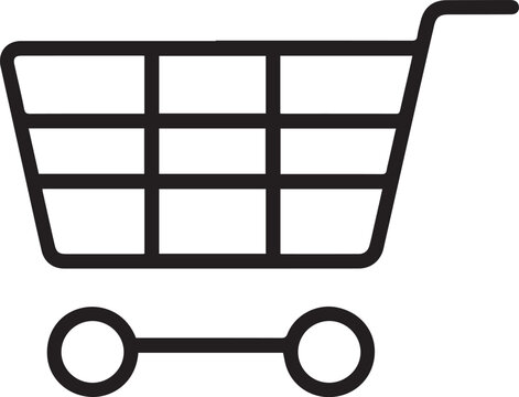Shopping cart icon ecommerce retail purchase vector symbol