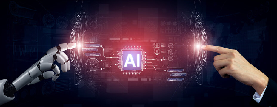 A generative AI assistant displays a dashboard for managing business strategy. The system provides data insights for innovation and tracks performance from planning to activation. Fermion