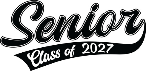 Senior 2027 text school class varsity © onidesign