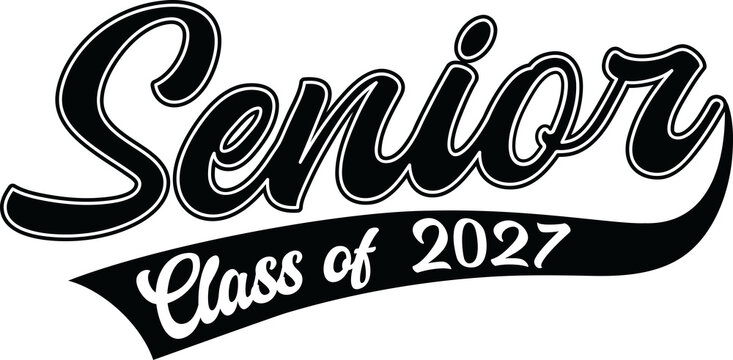 Senior 2027 text school class varsity