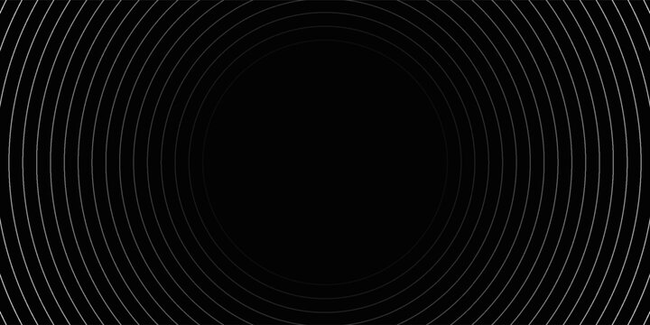 Create a bold look with a centric circle background featuring vector graphics of sound waves.