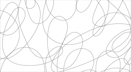 Fototapeta premium Abstract black and white curved and dashed lines forming a seamless tangled pattern for modern design background