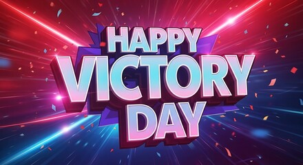 Happy victoria day celebration background with shining lights