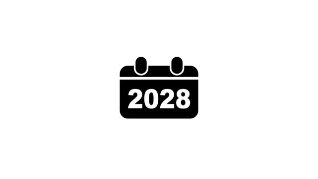 Calendar 2028 year symbol date planner organizer