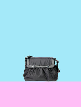 bag or black colour female bag on a background.