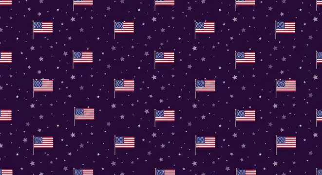 American flags on a starry night sky background pattern design american flag patriotic pattern starr