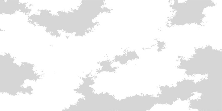 A minimalist graphic pattern featuring soft grey cloud-like shapes on a crisp white background