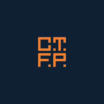 ctfp monogram design logo on dark background