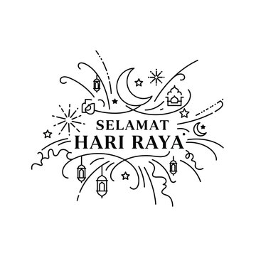 Selamat Hari Raya festive greeting.