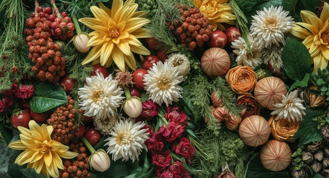 Festive bunga telur composition enhancing Malay wedding guest experience