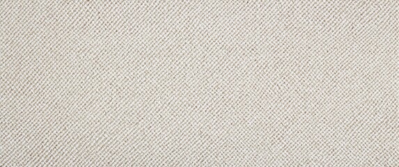 Fototapeta premium Detailed shot of linen material with diagonal pattern woven on white canvas backdrop suited for upholstery or apparel