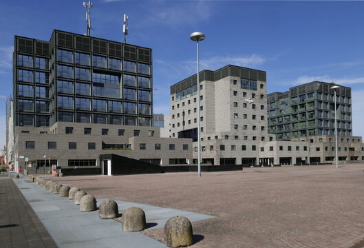 Calendary square in Bicocca district of Milan, Lombardy, Italy