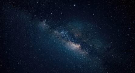 Fototapeta premium Nighttime cosmos with bright stars and faint milky way texture