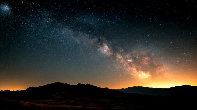 Stunning Milky Way Over Majestic Mountain Range