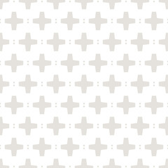 Naklejka premium Abstract Geometric Cross Pattern Seamless Minimal Neutral Background Vector Design