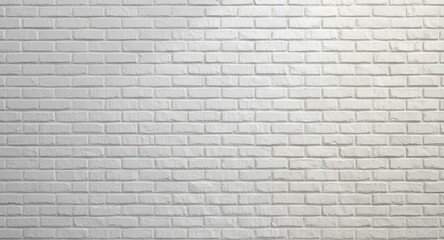 Fototapeta premium Natural white brick wall texture illuminated by soft daylight suitable for virtual background and editing