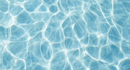 Obraz premium Rippled water surface in gentle blue shade from top view with copy space for moisturizing skincare message