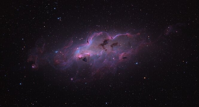 Flower shaped halpha radiation from rosette nebula in the unicorn constellation