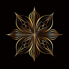 Obraz premium Golden floral burst