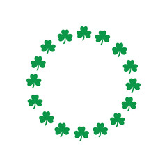 Fototapeta premium Shamrock circle for Saint Patrick's Day Vector Illustration.