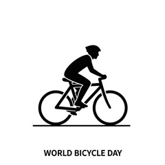 Obraz premium Man Riding a Bicycle Silhouette Icon.