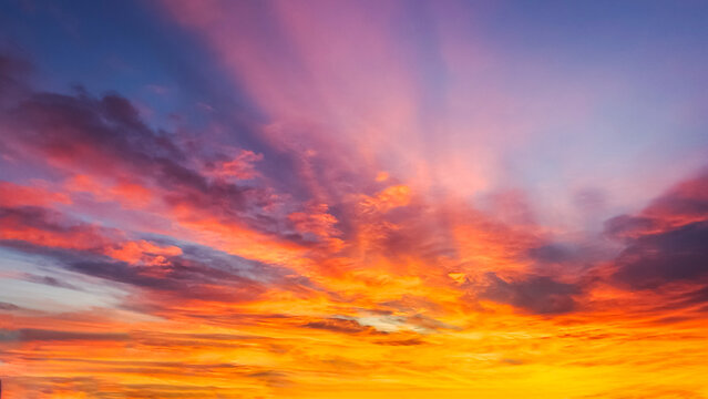 Colorful fall sunrise clouds October 2025