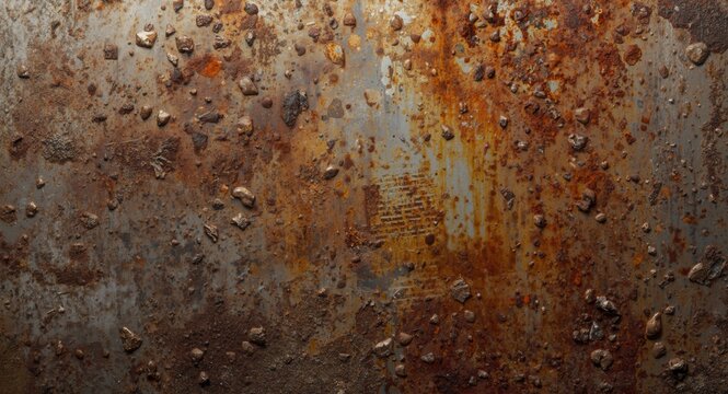 Metal surface texture showing prominent rust and abrasion after sandblasting