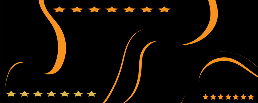 Neon lines light creative bleck yellow color star background