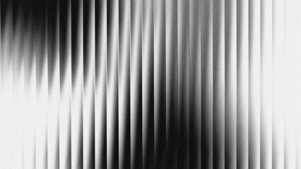 Fototapeta premium Abstract Monochrome Fluted Glass Texture with Soft Light Leak and Grainy Gradient Background.