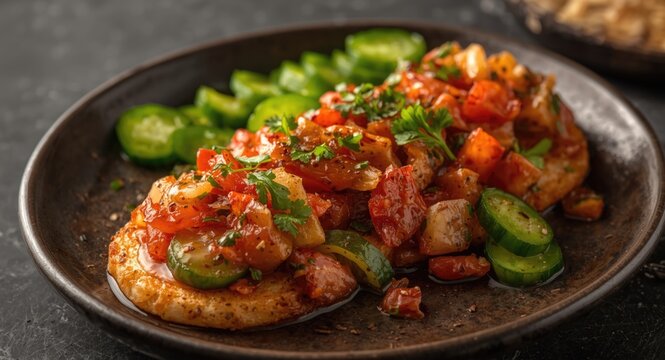 Fiery Basque Gilda appetizer combining hot pepper cucumber and anchovy flavors