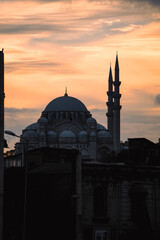 Fototapeta premium mosque at sunset