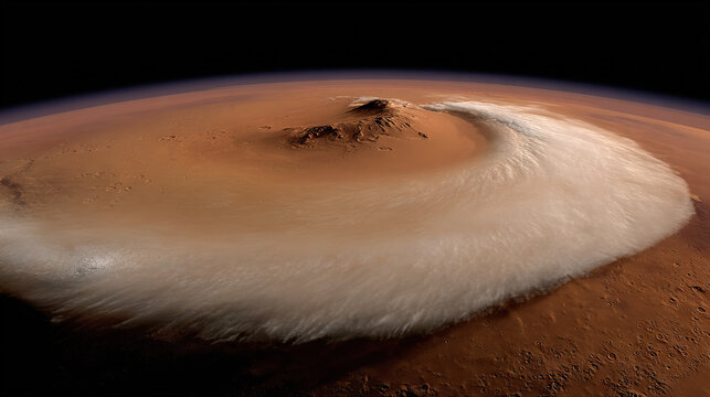 Mars Surface with Dust Storm