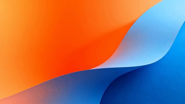 Abstract wave design with orange and blue colors