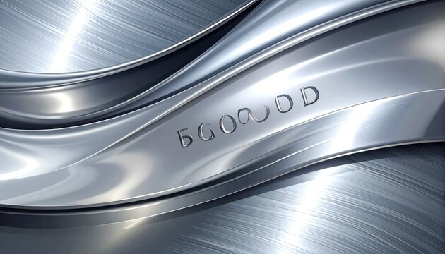 Be Good Engraved Metallic Surface Closeup.