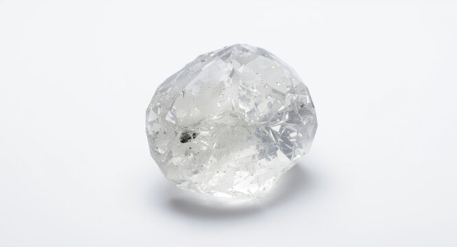 High purity polycrystalline silicon sample on white background for clean tech research