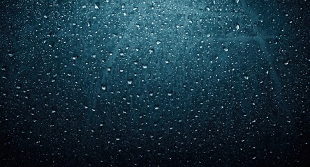 Obraz premium Raindrops on flood proof fabric surface seen from overhead view