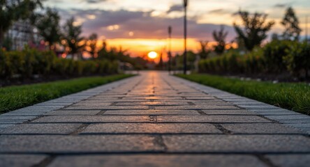 Evening out paving stone surface for walkway
