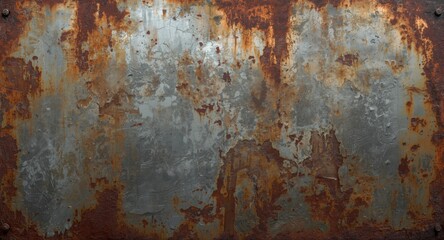 Fototapeta premium oxidized titanium metal texture backdrop showing subtle wear and copy space
