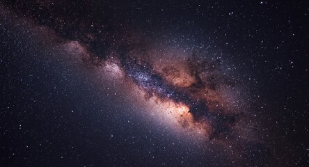 Obraz premium radiant starry night over swirling galaxy space backdrop
