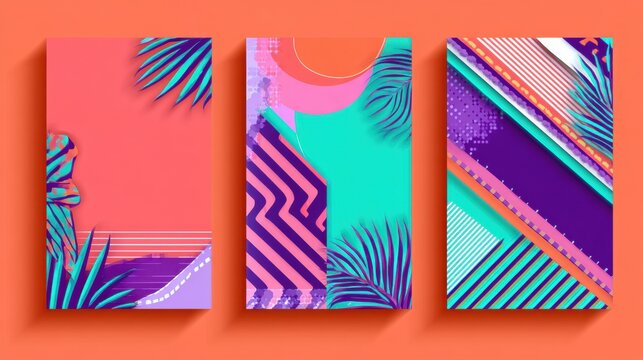 Cinco de mayo Vibrant Geometric Abstract Design Template