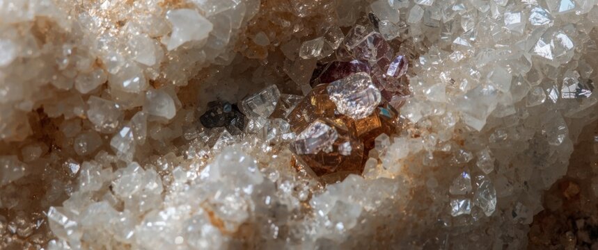 Mineral sample showing albite with traces of lepidolite