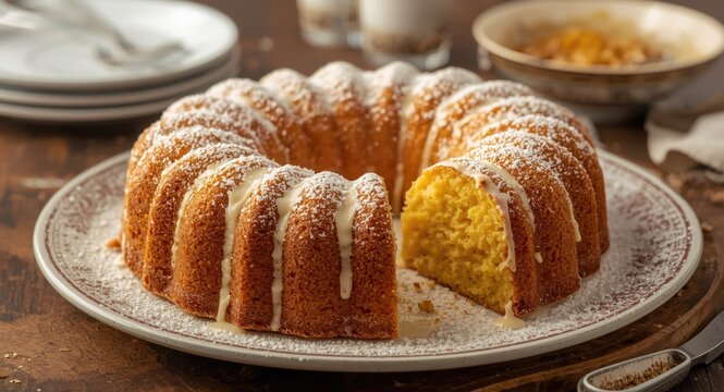 Handmade egg yolk and almond cake toucinho do ceu from Portugal